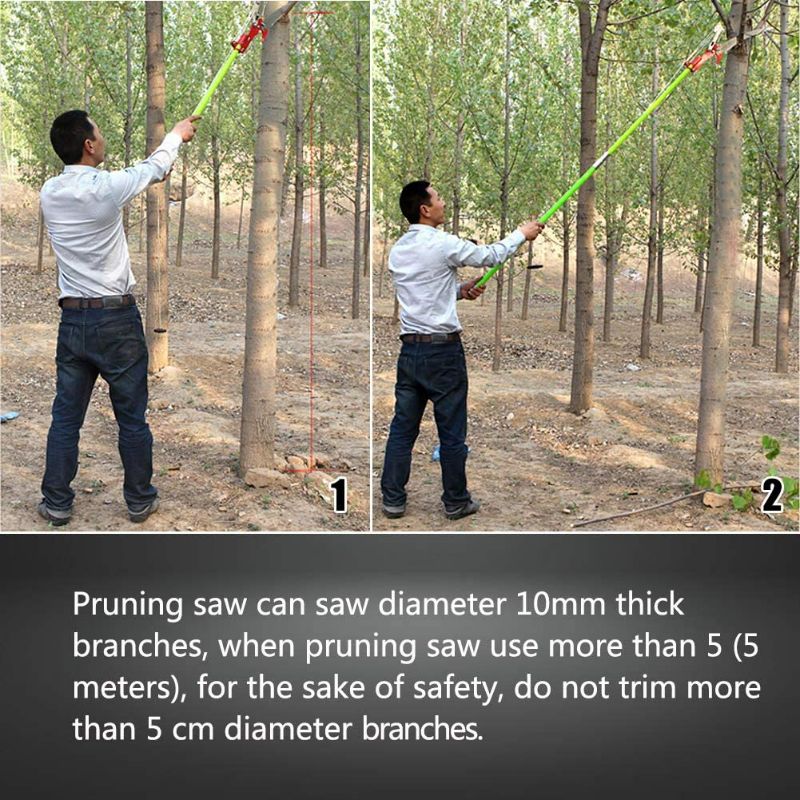 Photo 2 of HiHydro 26 Foot Tree Trimmer Pole Manual Pruner Cutter Set Extension Cut Tree Branch Garden Tools Loppers Hand Pole Saws 