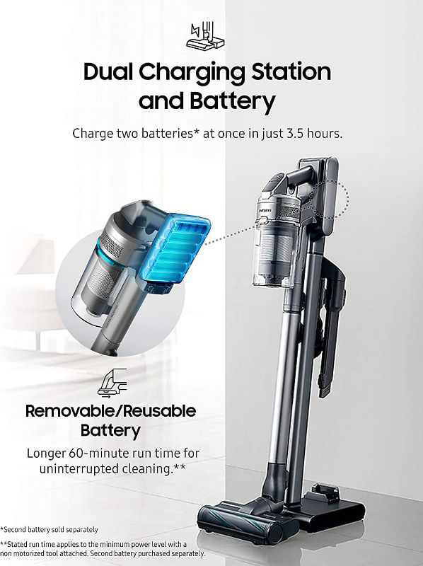 Photo 4 of Samsung Chrometal Jet 90 Complete Cordless Stick Vacuum NEW