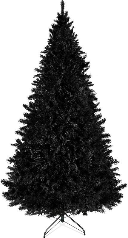 Photo 1 of Prextex (Unknown Feet) Black Christmas Tree - Premium Artificial Spruce Hinged Pink Christmas Tree Lightweight and Easy to Assemble with Christmas Tree Metal Stand NEW