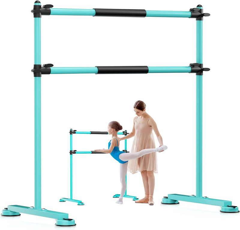 Photo 1 of Uboway Ballet Barre for Home Adjustable Height Portable Ballet Barre with Suction Cups at Bases for Stability Freestanding Barre Bar for Home Workout Ballet Barre for Kids Ballet Beginner