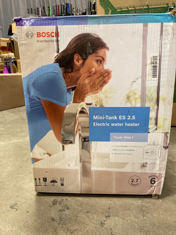 Photo 3 of Bosch Electric Mini-Tank Water Heater Tronic 3000 T 2.5-Gallon (ES2.5) - Eliminate Time for Hot Water - Shelf, Wall or Floor Mounted 2.5 Gallon