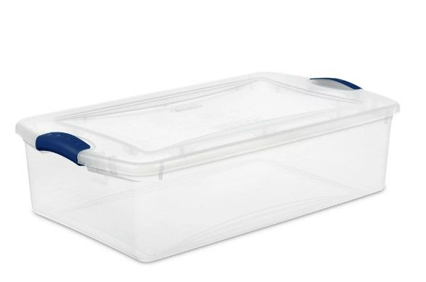 Photo 1 of 17x28x6 plastic clear container with lid (3 PCS) 