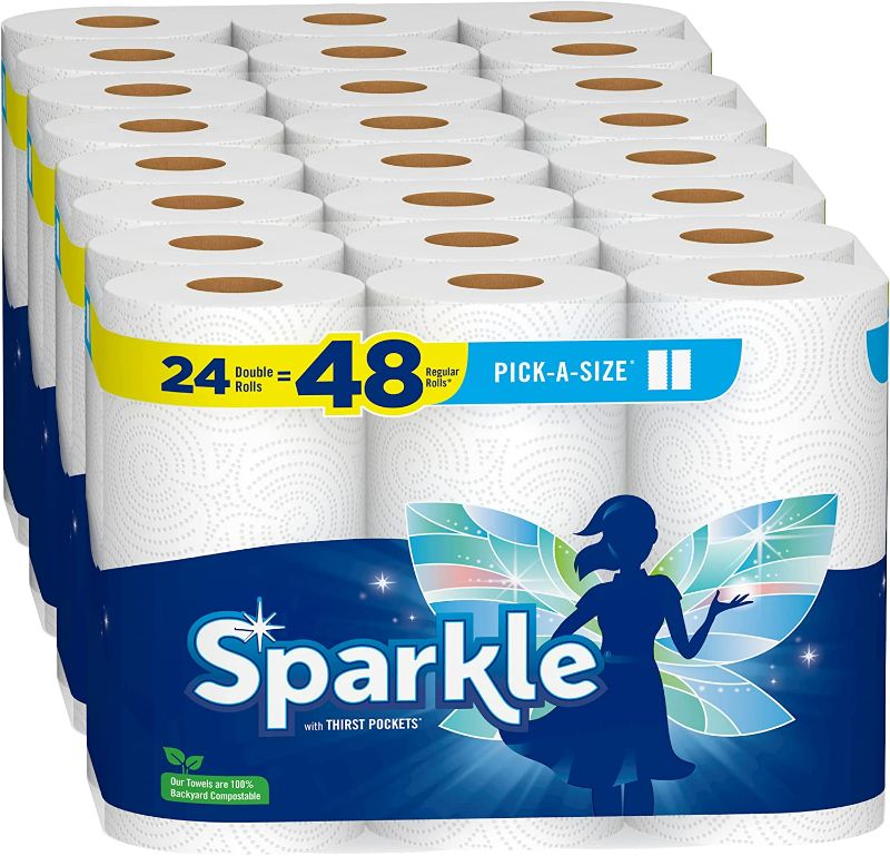 Photo 1 of Sparkle® Pick-A-Size® Paper Towels, 24 Double Rolls = 48 Regular Rolls NEW 