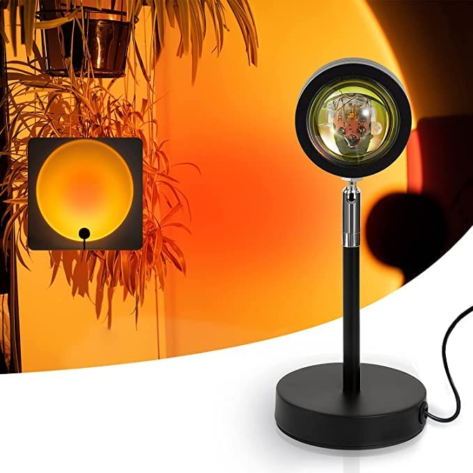 Photo 1 of YiGuoTech Sunset Lamp, Sunset Projection Lamp Sunset Lights, 360 Degree Rotation Sunset Projector Lamps, Romantic Night Light for Home Party Living Room Bedroom Décor(Sunset-Lamp) NEW 