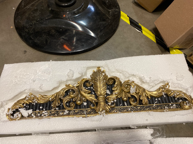 Photo 2 of Camila Aged Gold and Black Decorative Wall Topper