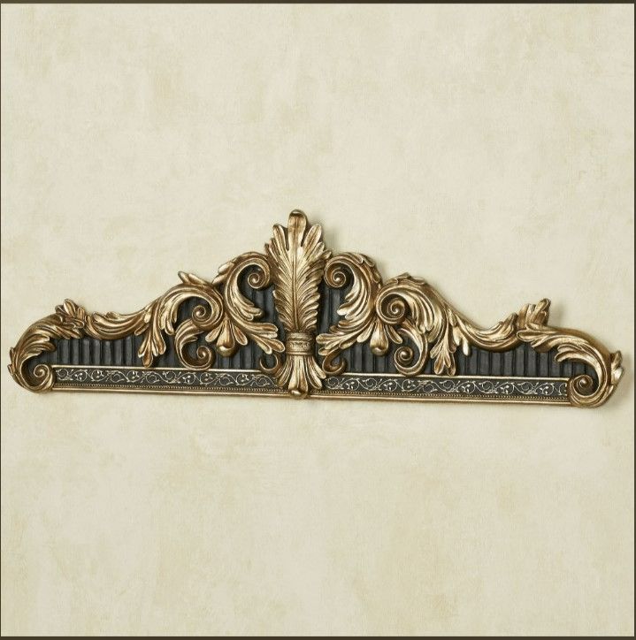 Photo 1 of Camila Aged Gold and Black Decorative Wall Topper