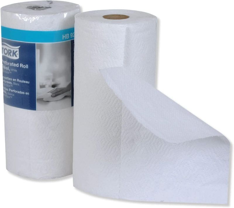 Photo 1 of Tork HB9201 Perforated Roll Towels, White, 11 x 6 3/4, 2-Ply, 120/Roll, 30 Rolls/Carton NEW