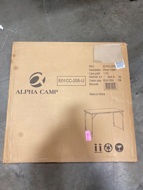 Photo 3 of ALPHA CAMP Folding Camping Table (65x8.5x64) NEW