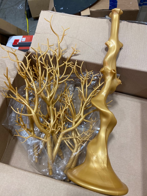 Photo 3 of Gold Manzanita Tree 30 ” Tall Artificial Tree Branches Ornament Display Tree for for Wedding Banquet Party Event Tabletop Centerpiece Decoration  NEW