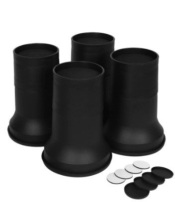 Photo 1 of MEETWARM 6" Bed Risers Stackable Heavy Duty Round Furniture Riser Height Adjustable for 2, 4 or 6 inch Non-Slip Rubber Floor Pads for Sofa Couch Chair and Table, Set of 4 NEW