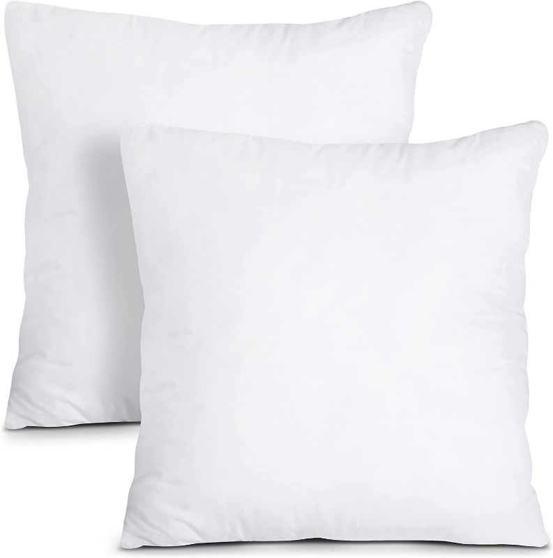 Photo 1 of Utopia Bedding Throw Pillows Insert (Pack of 2, White) - 16 x 16 Inches Bed and Couch Pillows - Indoor Decorative Pillows NEW