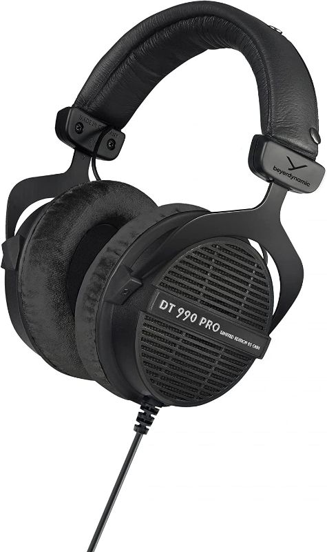 Photo 1 of beyerdynamic Dt 990 Pro Over-Ear Studio Monitor Headphones - Open-Back Stereo Construction, Wired (80 Ohm, Black (Limited Edition)) NEW