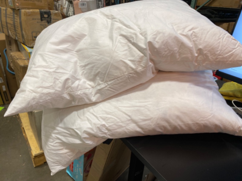 Photo 2 of Three Geese Adjustable Layer Goose Feather Pillow,Assemblable Bed Pillow,100% Soft Cotton Cover,Good for Side and Back Stomach Sleeper, Standard/Queen Size,Packaging Include 2 Pillows.