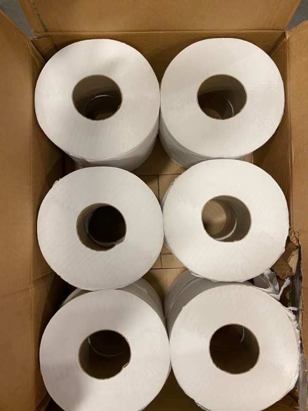 Photo 2 of Tork Jumbo Toilet Paper Roll White T22, Universal, 2-ply, 12 x 1000 NEW 