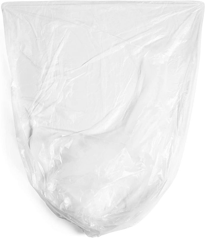 Photo 2 of (7 PCS) Plastics 45 Gallon 7 Micron Clear Plastic Can Liners Trash Bags – 40” x 48” –  - For Home, Kitchen, Outdoor, Hospitality, Industrial, Commercial, & Recycling NEW