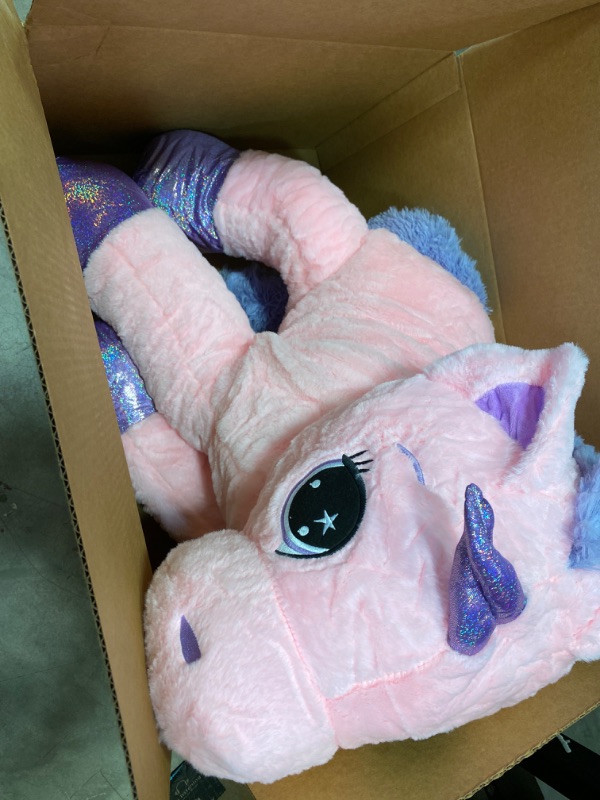 Photo 2 of sofipal Giant Unicorn Stuffed Animal Toys,Large Pink Unicorns Plush Pillow Cushion for Birthday,Valentines,Bedroom NEW