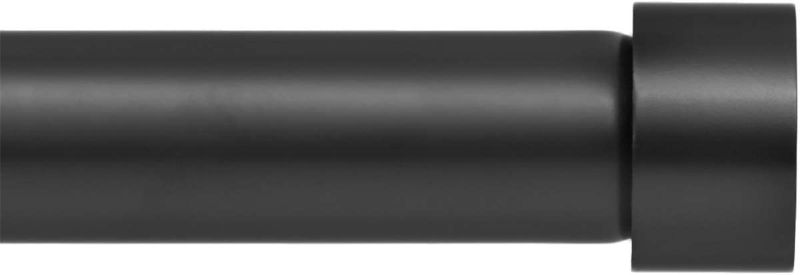 Photo 1 of Ivilon Drapery Window Curtain Rod - End Cap Style Design 1 Inch Pole. 28 to 48 Inch Color Black NEW 