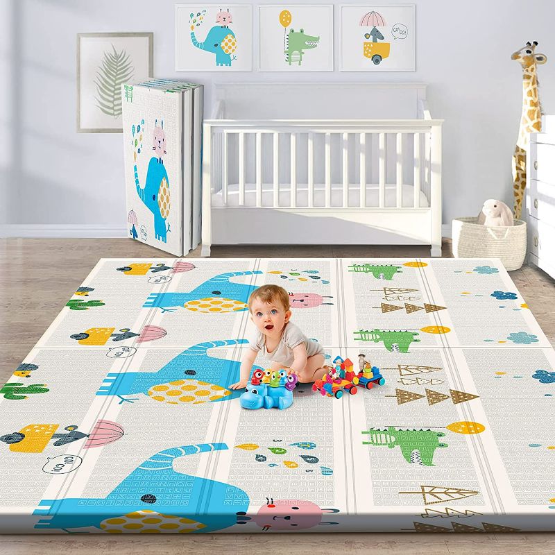 Photo 1 of Gimars XL BPA Free 0.6 in Thickest Foldable Baby Play Mat, Waterproof Padded Foam Floor Baby Crawling Mat, Portable Play mat for Babies and Toddlers, Infants,Boys,Girls Indoor Outdoor Use (79" x71") NEW 