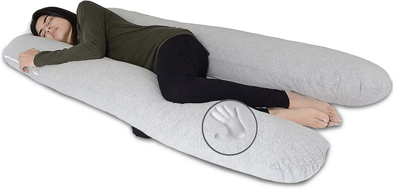 Photo 1 of Milliard 65 Inch  Total Body Support Pillow Memory Foam with Cool, Breathable and Washable Cover, Grey