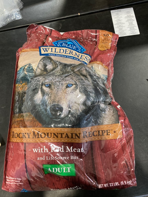 Photo 3 of Blue Buffalo Wilderness Rocky Mountain Recipe High Protein, Natural Adult Dry Dog Food, Red Meat 22-lb 22 Pound (Pack of 1) NEW 