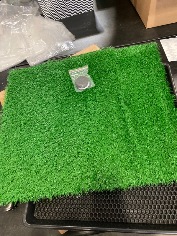 Photo 2 of OLONBIN Dog Grass Pads with Tray Fake Grass for Dogs to Pee On Artificial Potty Grass with Tray for Outdoor-Indoor Litter Box for Puppy Potty Training Collect Pets Pee NEW