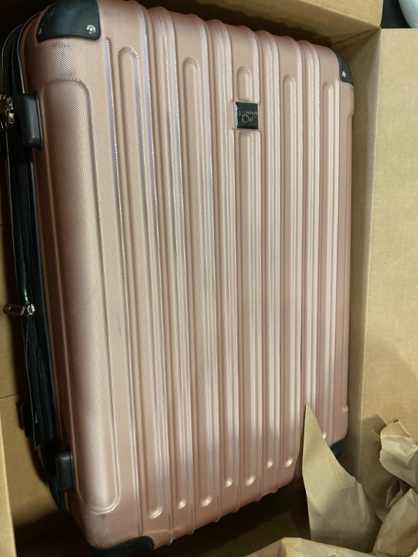 Photo 3 of Travelers Club Midtown Hardside 4-Piece Luggage Travel Set, Rose Gold 4-Piece Set Rose Gold