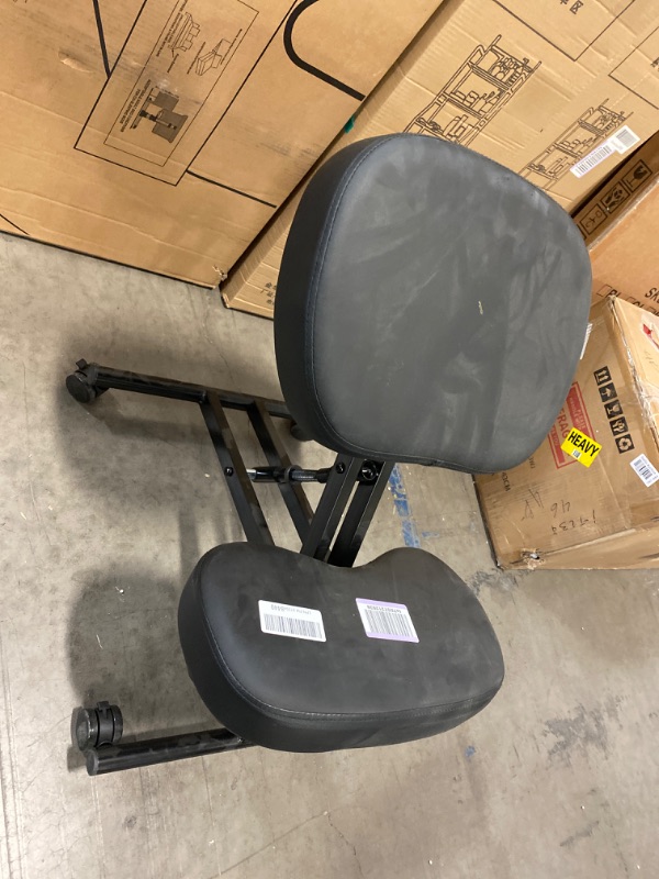 Photo 2 of Kneeling Chair Ergonomic for Office, Adjustable Stool for Home and Office - Improve Your Posture with an Angled Seat - Thick Comfortable Moulded Foam Cushions - Brake and Smooth Gliding Casters