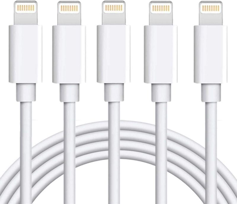 Photo 1 of iPhone Charger USB Cable 5 Pack White