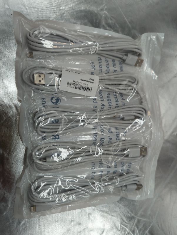 Photo 4 of iPhone Charger USB Cable 5 Pack White