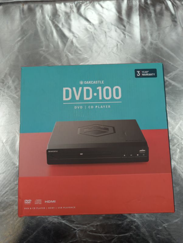 Photo 2 of Oakcastle DVD100 Mini DVD Player for TV | Multi-Connection & Multi-Region | Slim Design with Remote Control