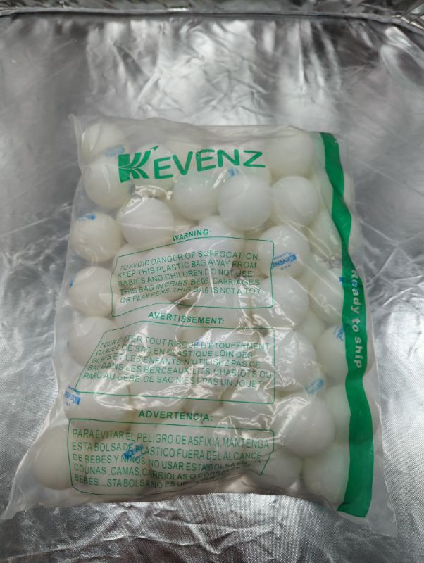 Photo 2 of KEVENZ 3 Star Ping Pong Balls, Advanced Table Tennis Balls, Bulk Outdoor and Indoor Ping-Pong Balls for Training, Competition and More, White White, Pack of 60