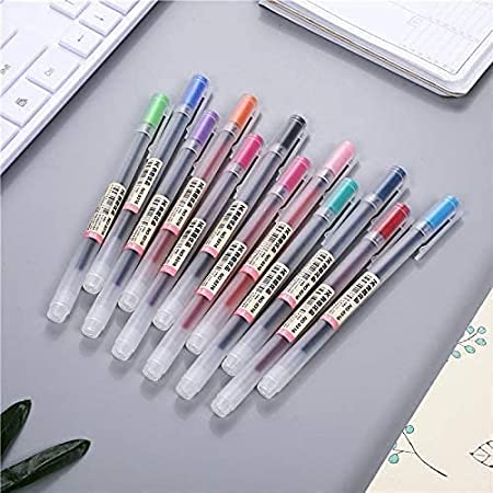 Photo 4 of Japanese Style Gel Ink Pen 0.5mm Colorful Fine Ballpoint Maker Pen for Office School Stationery Supply,Pack of 12, Assorted Colors