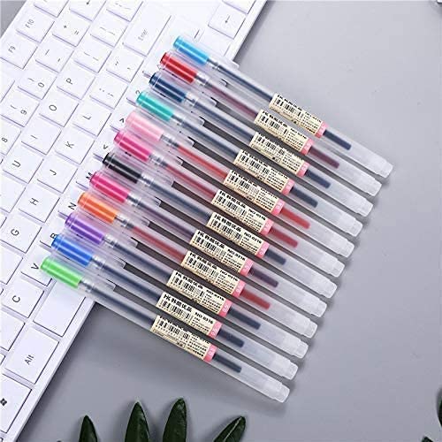 Photo 1 of Japanese Style Gel Ink Pen 0.5mm Colorful Fine Ballpoint Maker Pen for Office School Stationery Supply,Pack of 12, Assorted Colors