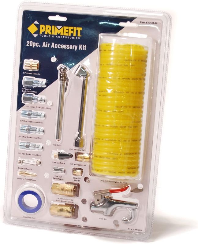 Photo 2 of Primefit Pri-6044 IK1016S-20 Deluxe Air Compressor Accessory Kit Including Recoil Airhose