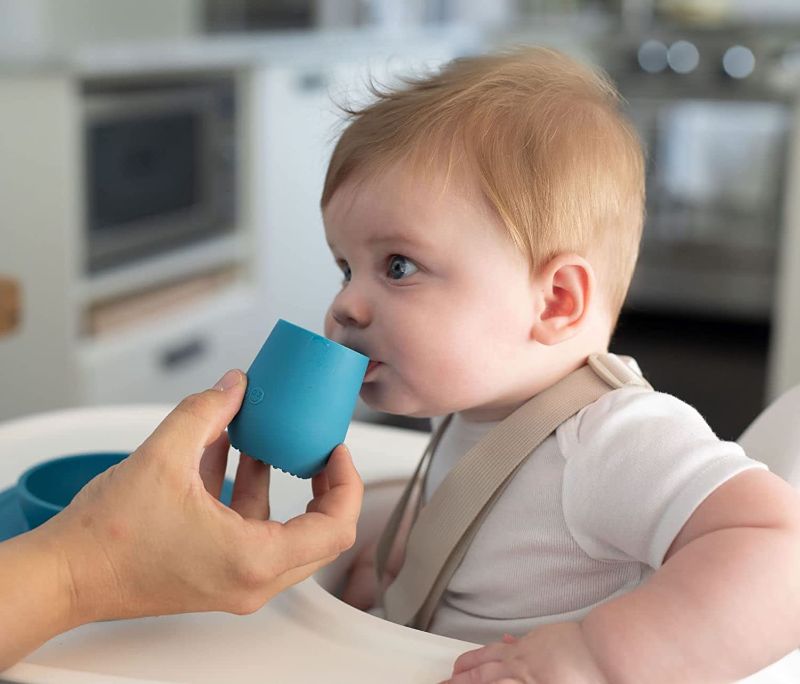 Photo 4 of zpz Tiny Cup (Coral) - 100% Silicone Training Cup for Infants - Designed by a Pediatric Feeding Specialist - 4 Months+