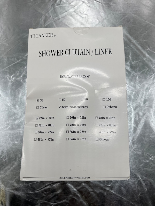 Photo 4 of Titanker Fabric Shower Curtain Liner Washable, 72 W x 72 H Inches, Snowy White Shower Liner Fabric with 2 Magnets, Waterproof Bathroom Shower Liner Soft Lightweight Polyester, Frosted