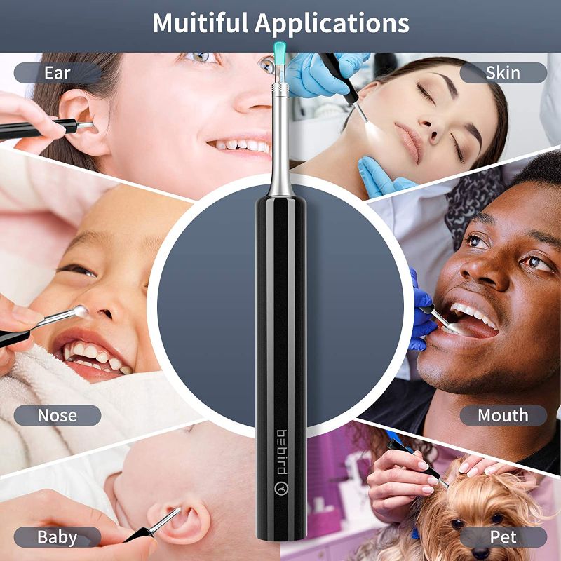Photo 4 of Ear Wax Removal, Enjoyee Ear Cleaner Ear Wax Removal Tool, Wireless Ear Wax Removal Kit Otoscope with 1080P HD Endoscope Ear Camera for iPhone, iPad & Android, Ear Wax Removal with Camera Black