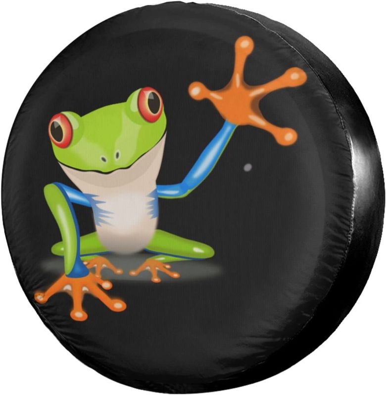 Photo 1 of Foruidea Frog Spare Tire Cover Dust-Proof Wheel Tire Cover Fit Trailer, RV, SUV and Many Vehicle 17 Inch

