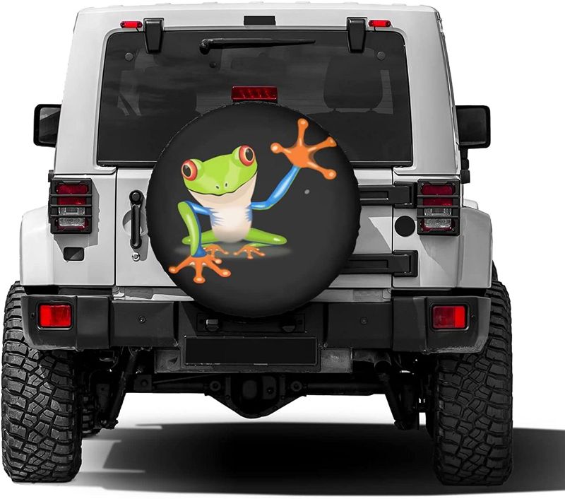 Photo 2 of Foruidea Frog Spare Tire Cover Dust-Proof Wheel Tire Cover Fit Trailer, RV, SUV and Many Vehicle 17 Inch
