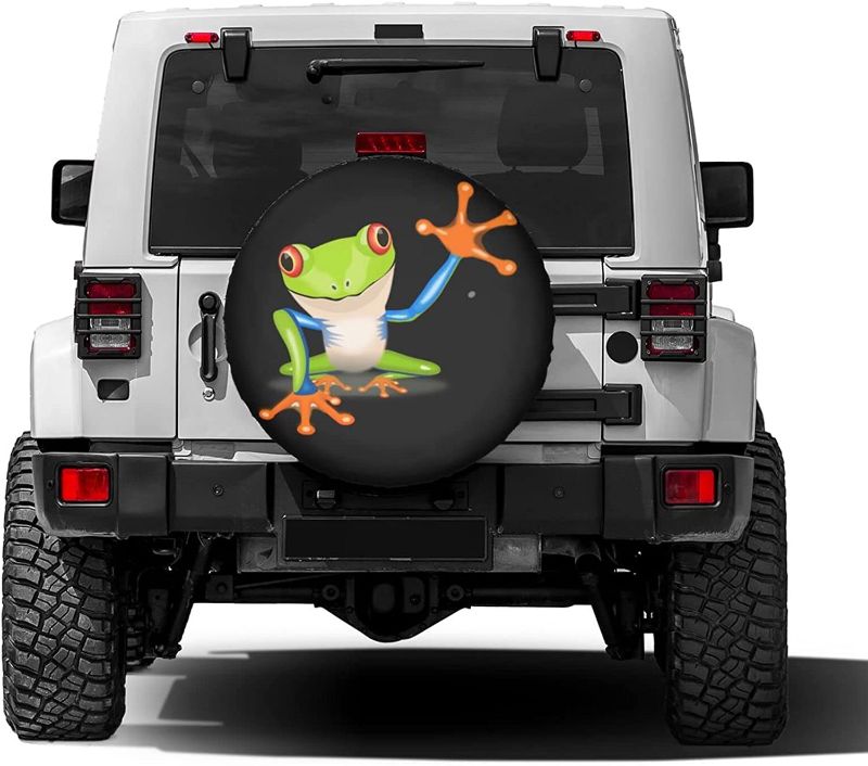 Photo 1 of Foruidea Frog Spare Tire Cover Dust-Proof Wheel Tire Cover Fit Trailer, RV, SUV and Many Vehicle 17 Inch

