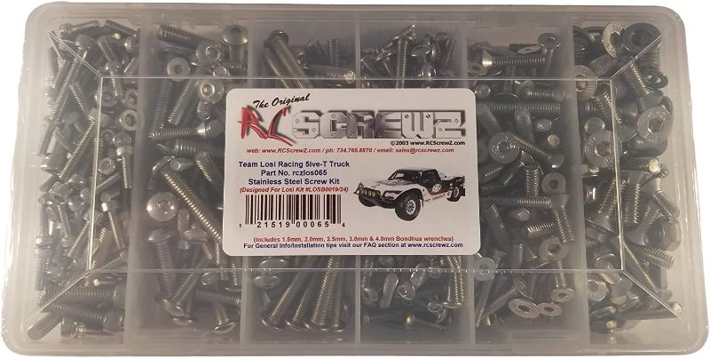 Photo 2 of RCScrewZ Losi 5ive-T 1/5th 4wd Stainless Steel Screw Kit - for Losi Kits LOSB0019/24 - los065
