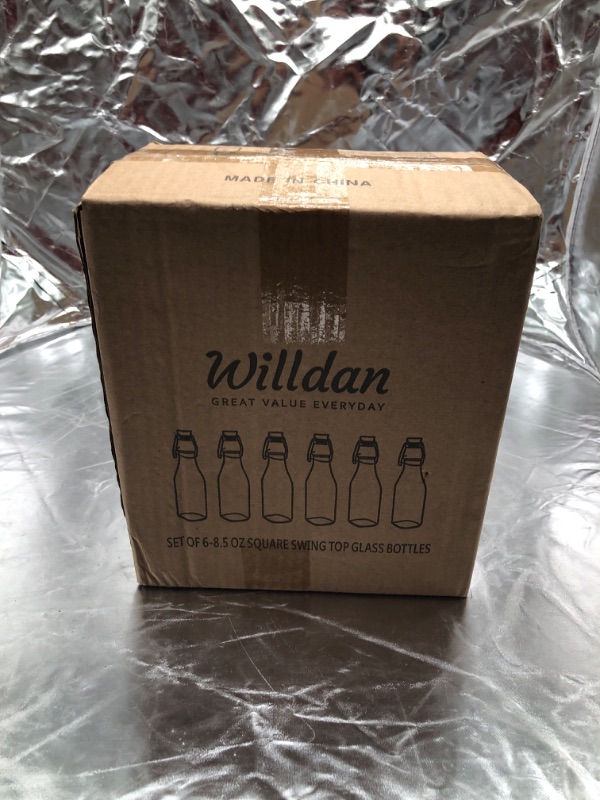 Photo 5 of WILLDAN Set of 6 - 8.5oz Swing Top Glass Bottles - Flip Top Brewing Bottles For Kombucha, Kefir, Vanilla Extract, Beer - Airtight Caps and Leak Proof Lids, Bonus Gaskets and Funnel
