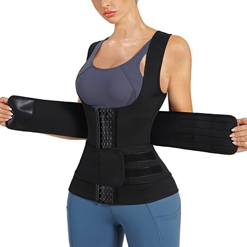 Photo 1 of Nebility Women Sauna Sweat Vest Hot Neoprene Sauna Suit Weight Loss Workout Top Waist Trainer Shirt Body Shaper
