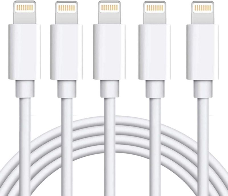 Photo 1 of iPhone Charger Cable 5 Pack 6FT USB Fast Charging Syncing Cord Cables Compatible iPhone 14/13/12/11/XS/Max/XR/X/8/8Plus/7/7P/6S/iPad/IOS White sharllen
