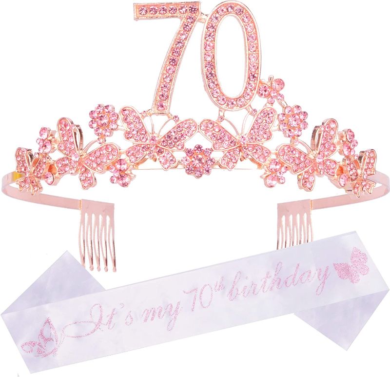 Photo 1 of 70th Birthday Tiara,70 Birthday Crown,70th Birthday Gifts for Women,70th Birthday Decorations for Women,70th Birthday Decorations,70 Birthday Party Decorations,70th Birthday Tiara,70 Birthday Crown
