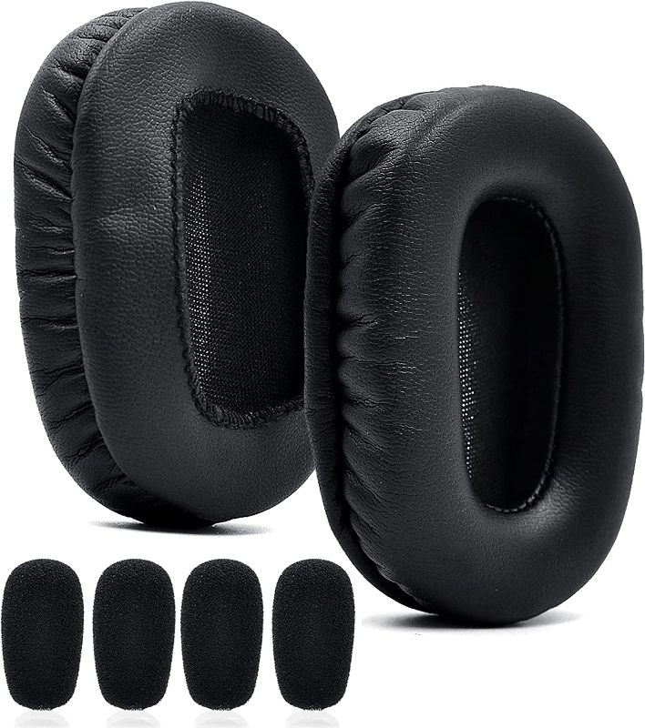 Photo 1 of B450 XT Ear Pads - defean Replacement Ear Cushion Cover Mic Foam Compatible with VXI BlueParrott B450-XT B450XT B450 XT Headset?Softer Leather,High-Density Noise Cancelling Foam, Added Thickness
