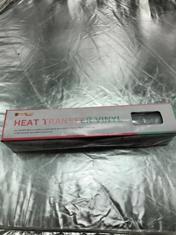 Photo 4 of HTVRONT HTV Vinyl Rolls Heat Transfer Vinyl - 12" x 15ft Silver HTV Vinyl for Shirts, Iron on Vinyl for All Cutter Machine - Easy to Cut & Weed for Heat Vinyl Design (Silver)
