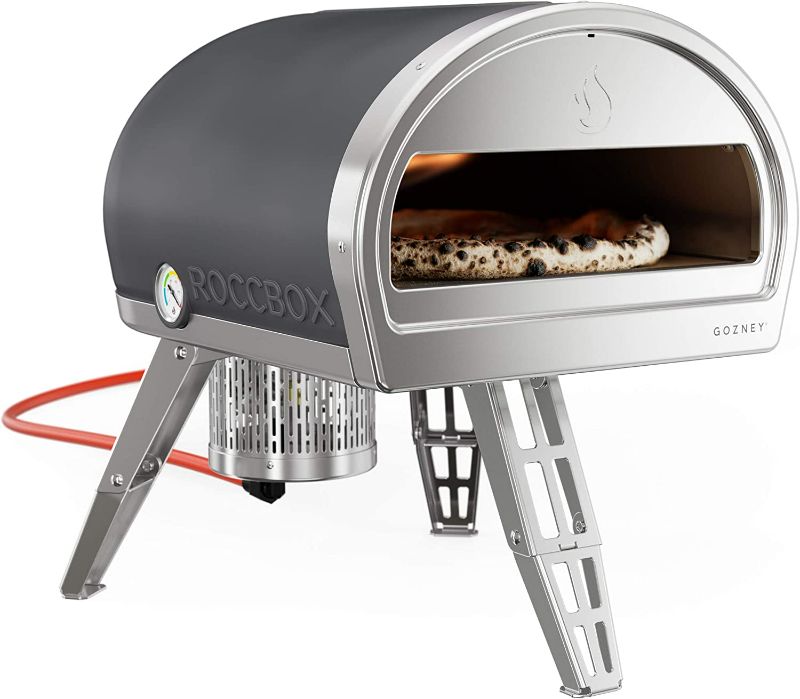 Photo 1 of ROCCBOX by Gozney Portable Outdoor Pizza Oven - Gas Fired, Fire & Stone Outdoor Pizza Oven, Includes Professional Grade Pizza Peel