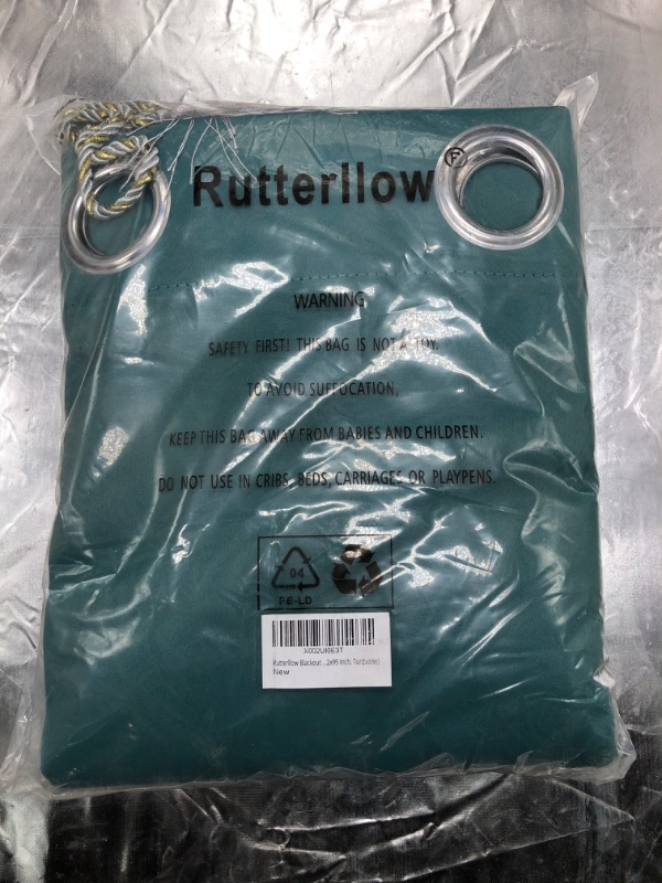 Photo 7 of Rutterllow Blackout Curtains for Bedroom, Thermal Insulated Noise Reducing Window Drapes for Living Room, Grommet Top(52x95 Inch, Turquoise)