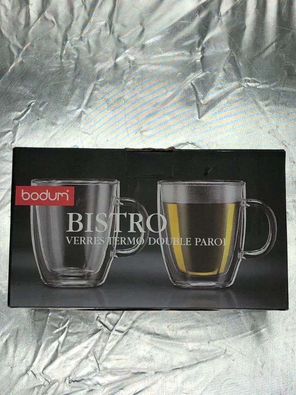 Photo 4 of Bodum Bistro Coffee Mug, 10 Ounce (2-Pack), Clear
